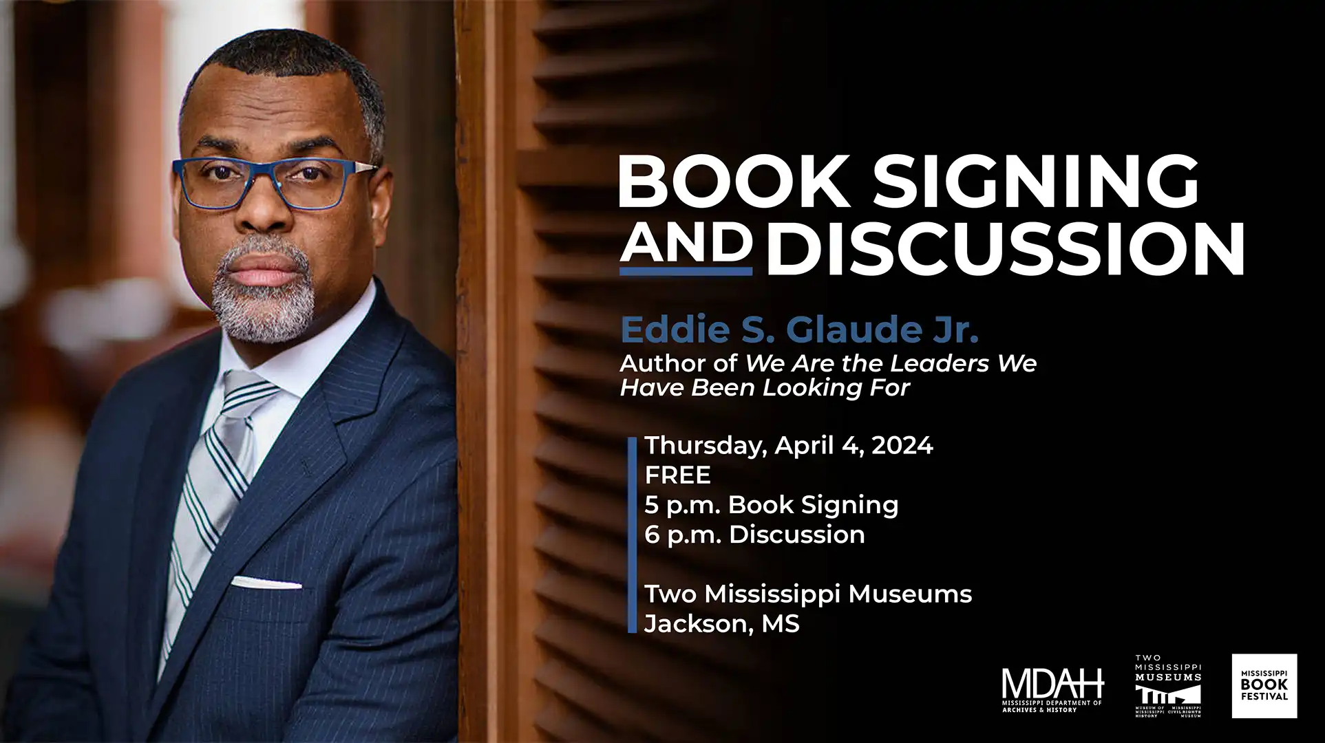 Eddie Glaude Book Signing and Discussion - April 4, 2024