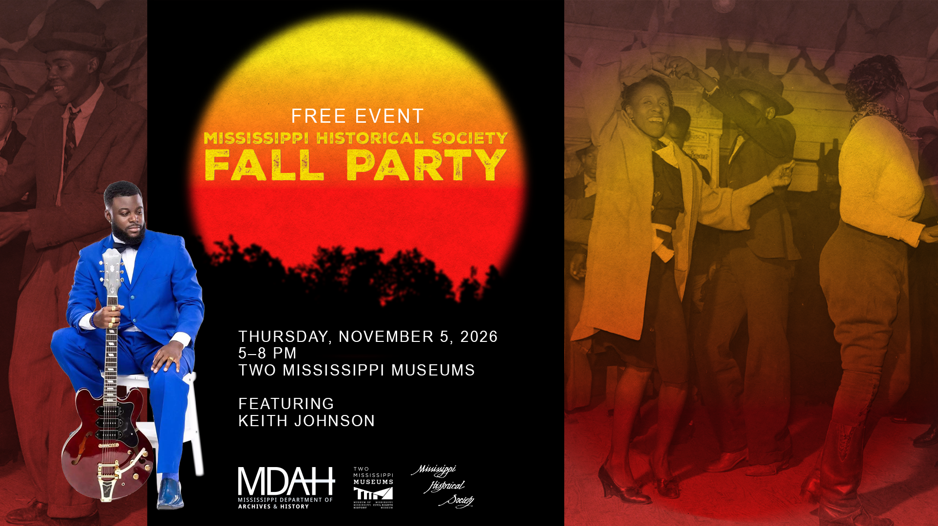 Join us on Thursday, November 5, from 5 to 8 p.m. to learn more about the Mississippi Historical Society. 